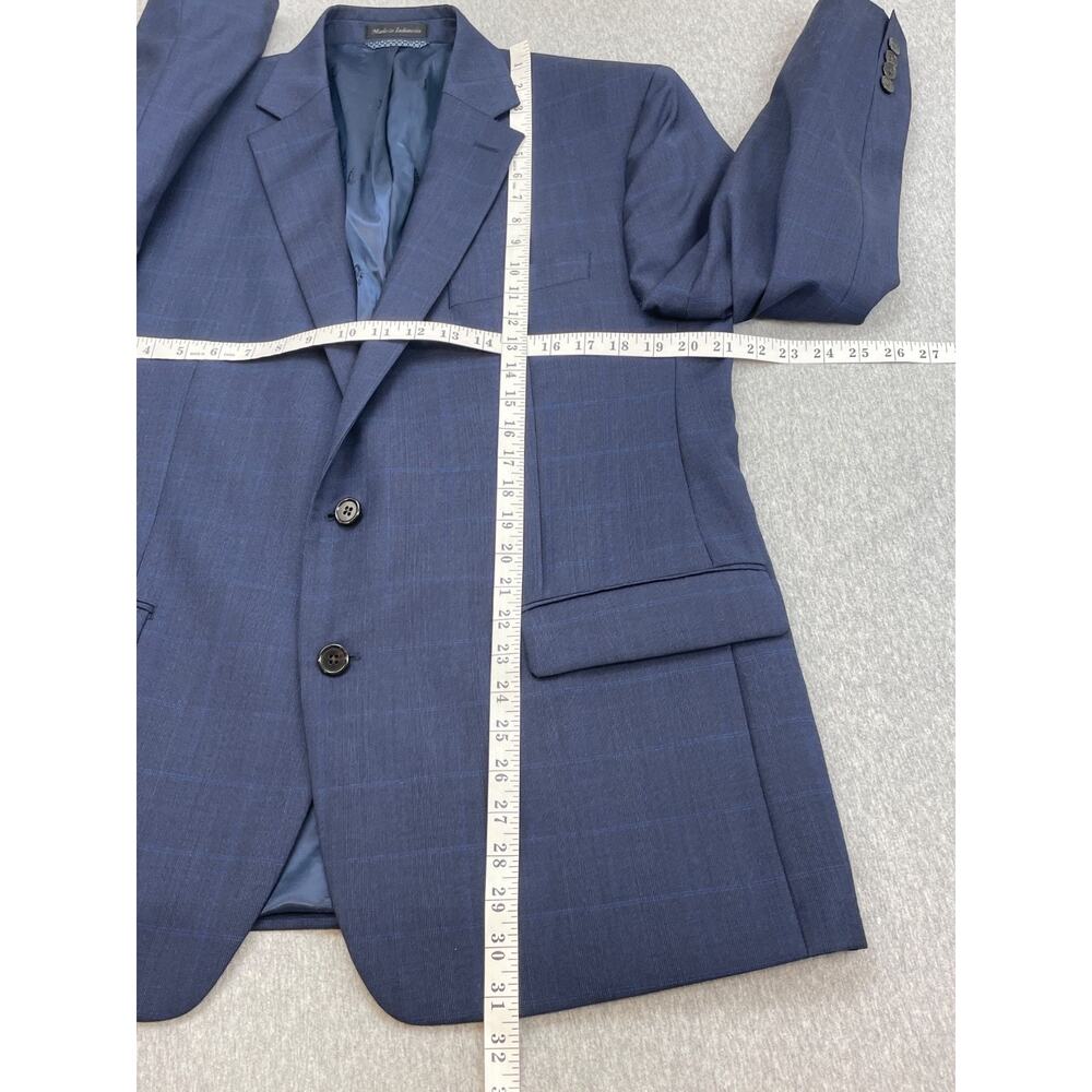 Lauren Ralph Lauren Suit Men 44R Blue Wool Blend Pants 36x32 Black Label - 2 Pcs - Picture 9 of 16